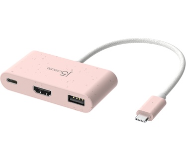 j5create JCA379ER-N Milieuvriendelijke USB-C® naar HDMI™ en USB™ Type-A met stroomvoorziening