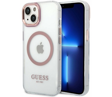 Guess MagSafe Back Case iPhone 14 Plus (6.7") Roze