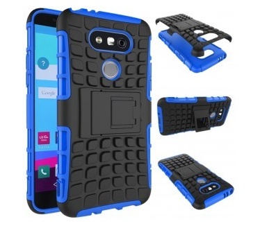 qMust LG G5 Rugged Hybrid Case - Dual Protection - Blue