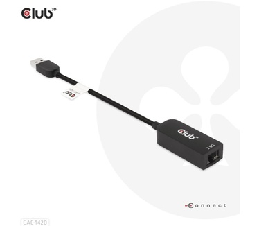 Club 3D USB 3.2 Gen1 Type A to RJ45 2.5Gbps Ethernet Adapter