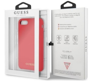 Guess Silicone HardCase voor Apple iPhone 7/8 (4.7") - Rood Rood