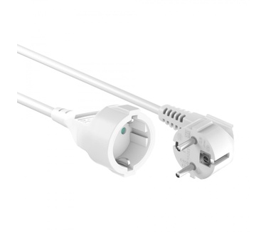 Allteq Schuko verlengkabel, 2m Wit