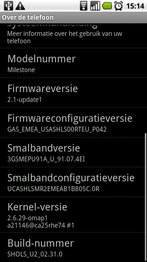 Motorola Milestone 2.1 hack