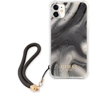 Guess Marble Shockproof Back Case - iPhone 12 Mini (5.4") - Grijs Grijs