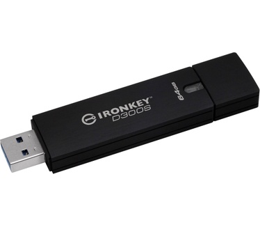 Kingston IronKey D300 Serialized Standard 64GB Zwart