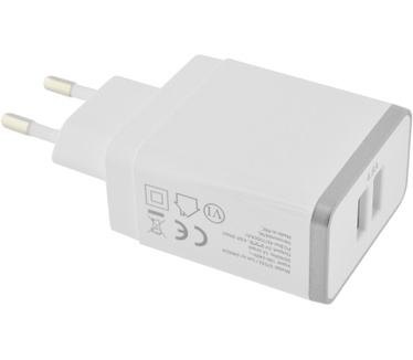 Mobiparts Wall Charger Dual USB 4.8A White