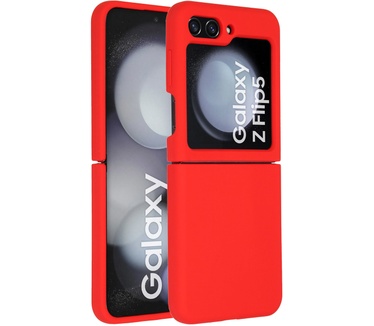 Accezz Liquid Silicone Backcover Samsung Galaxy Z Flip 5 - Rood