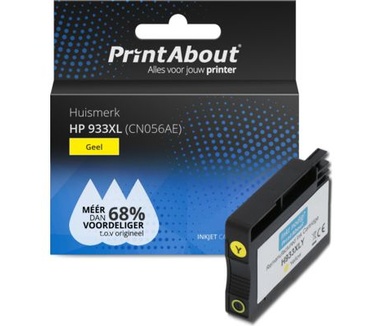 PrintAbout Huismerk HP 933XL (CN056AE) Inktcartridge Geel Hoge capaciteit
