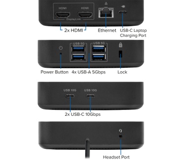 ACT USB-C Docking Station 4K, for 2 HDMI monitors, DisplayLink