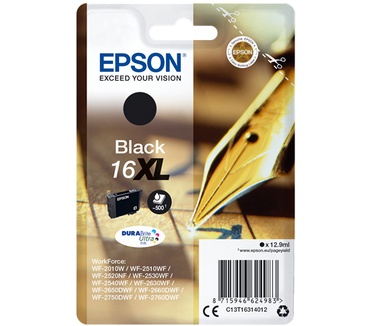 Epson Workforce 16XL (T1631) DURABrite Ultra Ink (Zwart)