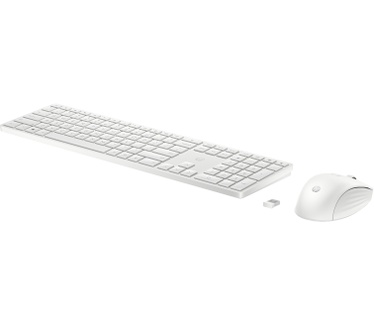 HP 655 draadloos toetsenbord en muis combo, Qwerty UK, Wit