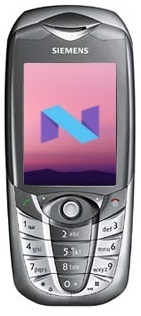Oude Siemens-telefoon met Android Nougat