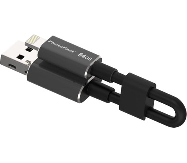 PhotoFast MemoriesCable Lightning USB 64GB Grijs