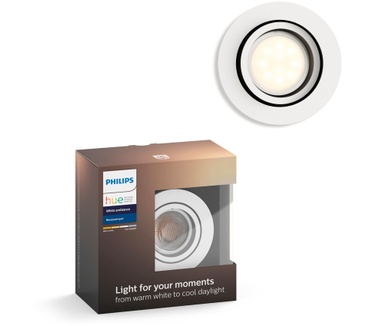 Philips Hue Milliskin inbouwspot rond wit (White Ambiance, excl DIM switch)