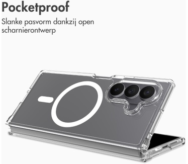 Accezz Xtreme Impact Backcover met MagSafe voor de Samsung Galaxy Z Fold 8 Ultra - Transparant