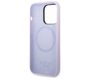 Guess Silicone MagSafe Back Case - iPhone 14 Pro (6.1") - Paars Paars