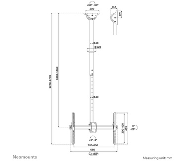 Neomounts Neomounts TV plafondsteun
