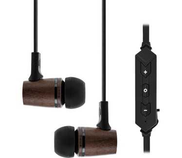 InLine BT woodin-ear (Bruin, Zwart)