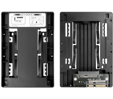 Icy Dock Dock EZConvert Lite MB882SP-1S-3B Light Weight Open Air 2.5&#8221; to 3.5&#8221; SAS / SATA (22pin) HDD & SSD Converter / Mounting Kit