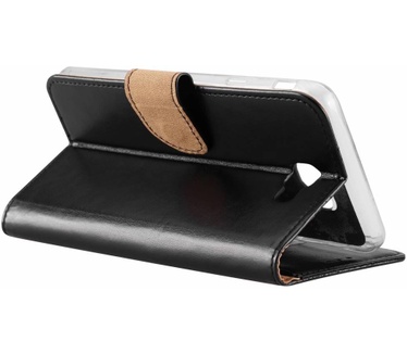 Luxe Lederen Bookcase hoesje voor de Samsung Galaxy J7 Prime 2 - Zwart (Samsung Galaxy J7 Prime 2) Zwart