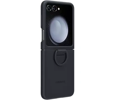 Samsung Galaxy Z Flip5 Silicone Case with Ring Zwart