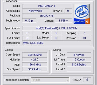 CPU-Z 1.31 screenshot