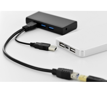 Digitus 0.3m, USB3.0-A/2xUSB3.0-A Zwart