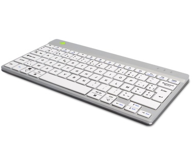 R-Go Tools Ergonomisch toetsenbord R-Go Compact Break, compact toetsenbord met pauzesoftware, AZERTY (BE), Bluetooth, wit