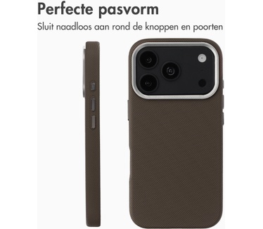 Accezz Mesh Backcover met MagSafe voor de Apple iPhone 17 Pro - Bruin