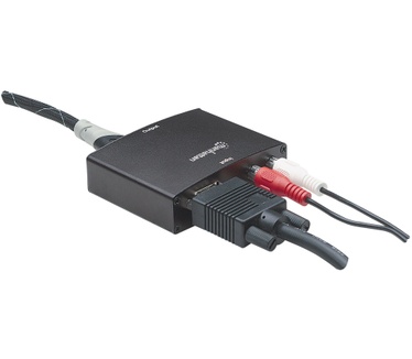 Manhattan VGA to HDMI 1080p Converter, supports up to 1280x1024 and 1080p, Black (Euro 2-pin plug)