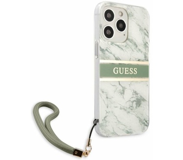 Guess Marble Stripe Back Case Apple iPhone 13 Pro (6.1") - Groen Groen