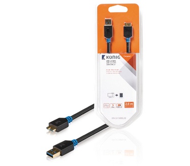 König USB 3.0 A male/USB 3.0 Micro B male, 2 m