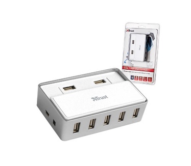 Trust SliZe 7 Port USB 2.0 Hub (Wit)