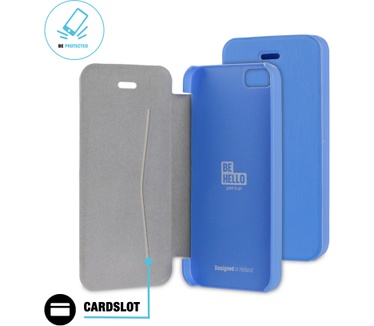 BeHello iPhone 5 / 5S / SE Book Case Blue