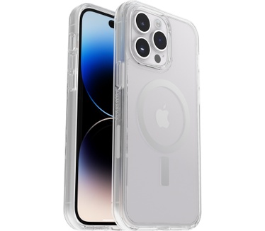 Otterbox OtterBox Symmetry+ doorzichtige hoes voor iPhone 14 Pro Max voor MagSafe, schokbestendig, valbestendig, dunne beschermende hoes, 3x getest volgens militaire standaard, Antimicrobieel, Clear