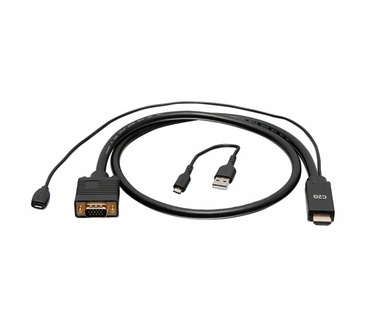 CablesToGo 0,9 m HDMI naar VGA actieve video-adapterkabel - 1080p
