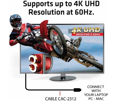 Club 3D HDMI 2.0 kabel 4K60Hz UHD 5 meter Zilver, Zwart