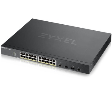 ZyXEL XGS1930-28HP, 28 Port Smart Managed PoE Switch, 24x Gigabit PoE and 4x 10G SFP+, hybrid mode, standalone or NebulaFlex Cloud, 375 Wa