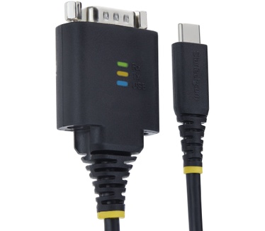 Startech.com 30cm USB-C naar Serieel Adapter Kabel, COM Retentie, FTDI Chipset, USB Type-C naar DB9 RS232 Male, Status LEDs, Verwisselbare DB9 Schroeven en Moeren