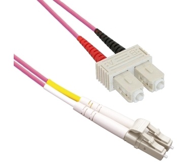 Eeconn Glasvezel Patchkabel, 50/125 (OM4), LC - SC, Duplex, 2m