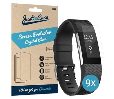 Just in Case Fitbit Charge 2 Screenprotector - 9 stuks - Crystal Clear