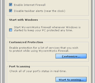 WyvernWorks Firewall 2003 screenshot