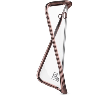 BeHello Samsung Galaxy A5 (2017) Gel Case Transparent Chrome edge pink