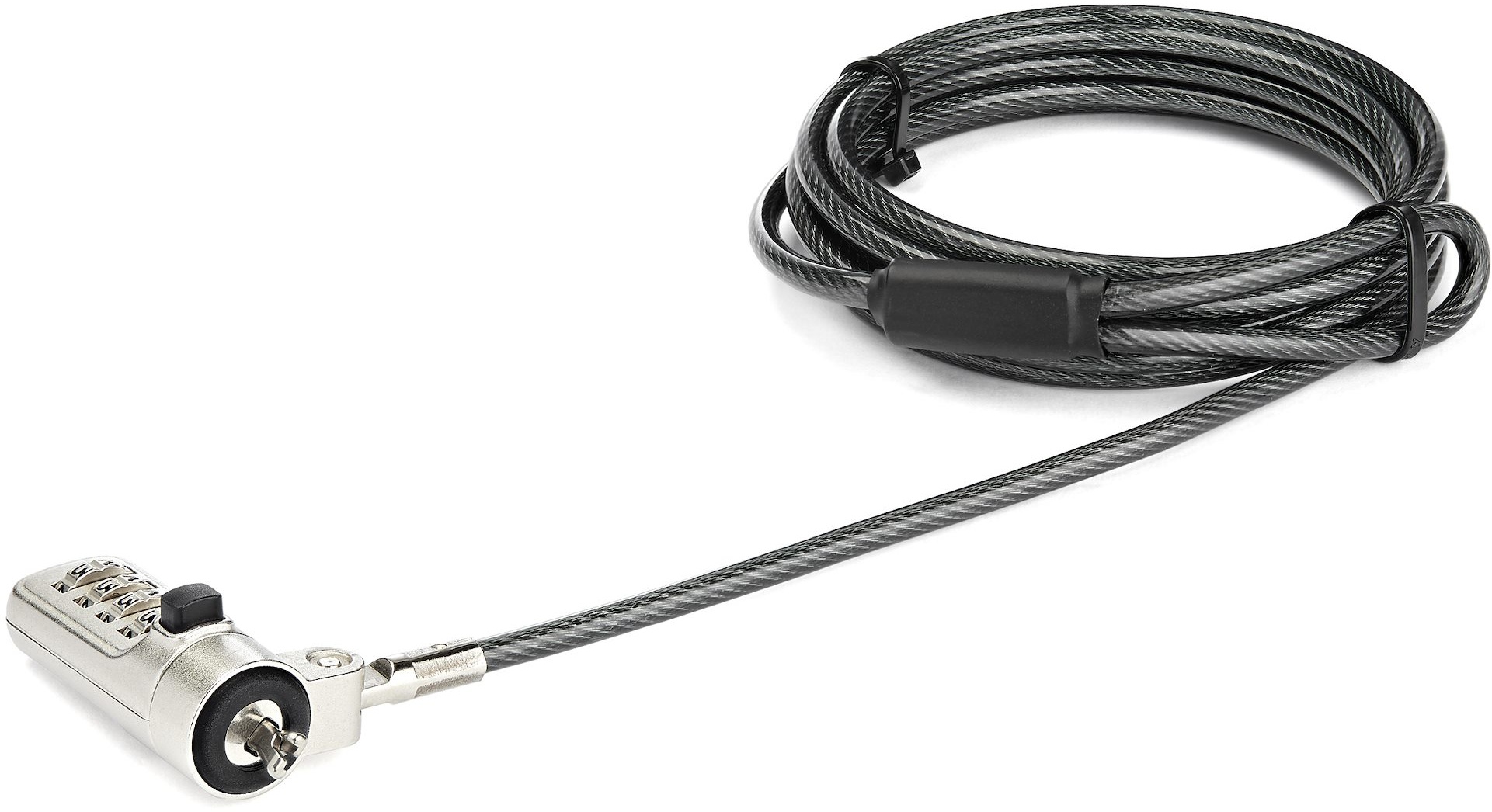 Dun K-Slot Compatibel Laptop Kabelslot, 2m Laptop Beveiligingskabel voor Laptop/Notebook, 4-Cijferslot