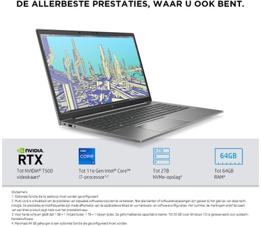 HP ZBook Firefly 15 G8 (2C9S6EA, Qwerty toetsenbord)