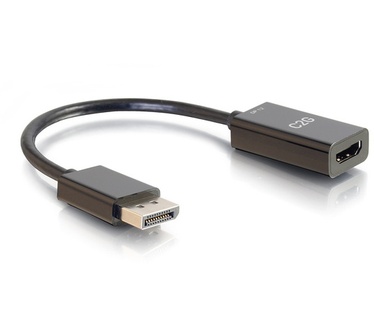CablesToGo 8in DisplayPort™ mannelijk naar HDMI® vrouwelijk passieve adapterconverter - 4K 30Hz