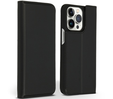 Accezz Premium Leather Slim Bookcase iPhone 13 Pro - Zwart