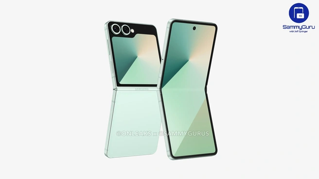 Samsung Galaxy Z Flip7 FE-renders via SammyGuru en OnLeaks