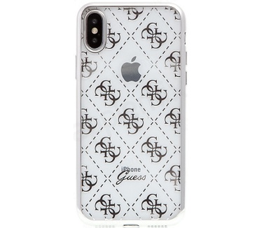 Guess 4G TPU Back Cover voor Apple iPhone X (5,8'') - Zilver  Zilver