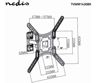 Nedis TVWM1430BK